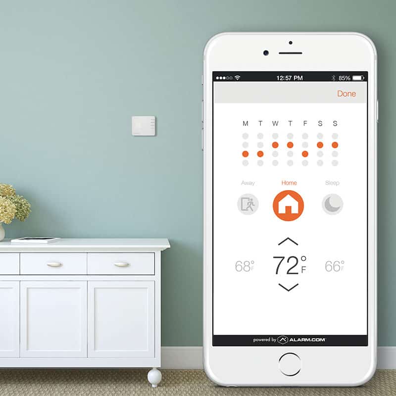 Thermostat Mobile dashboard